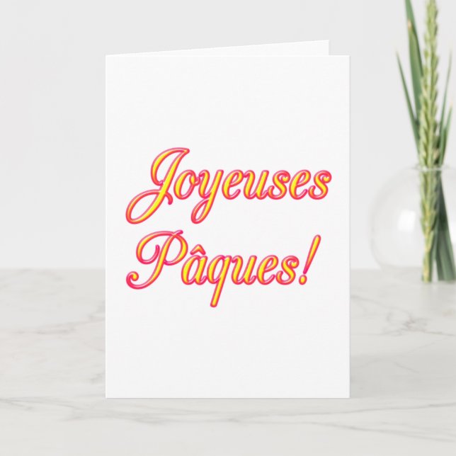 Tarjeta Festiva Happy Easter card, French (Anverso)