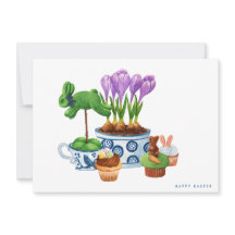 Happy Easter Chinoiserie & Bunny Cupcakes