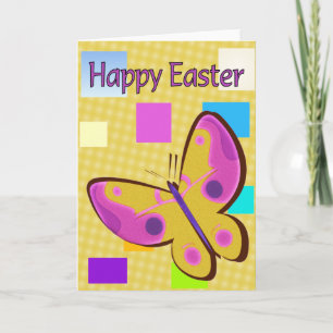 Tarjeta Festiva Happy Easter Colorous Butterfly Card