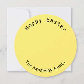 Tarjeta Festiva Happy Easter Family Photo Yellow
