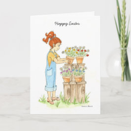 Tarjeta Festiva Happy Easter Flowers card