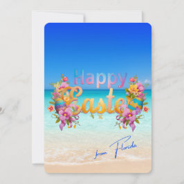 Tarjeta Festiva Happy Easter from Florida Tropical Beach