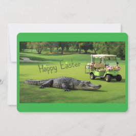 Tarjeta Festiva Happy Easter from the Lowcountry Alligator