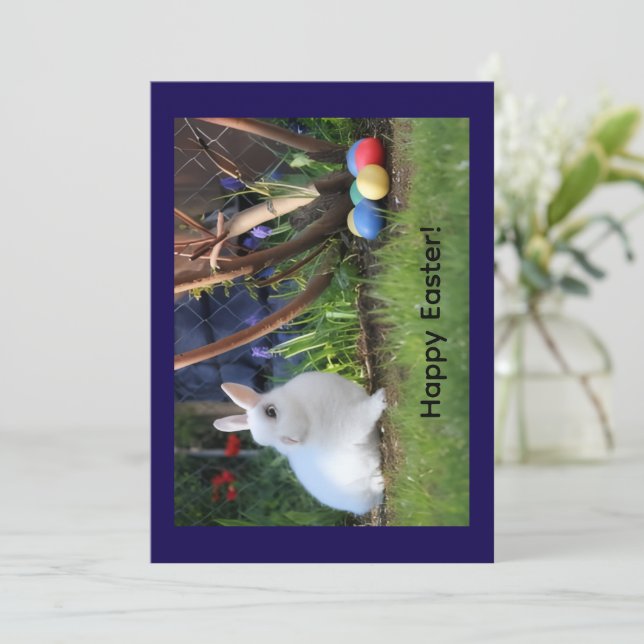 Tarjeta Festiva Happy Easter Greeting Card (Anverso de pie)