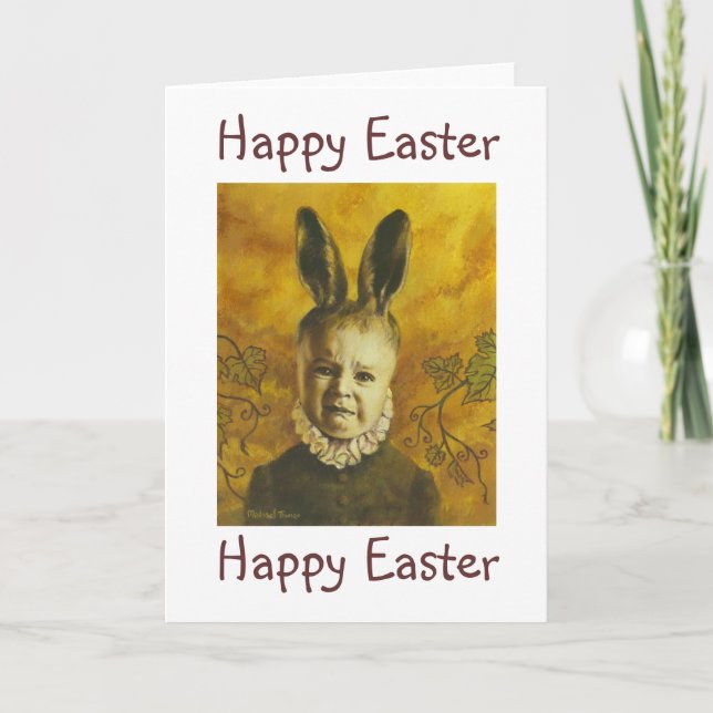 Tarjeta Festiva Happy Easter Mutant Bunny Card (Anverso)