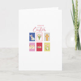 Tarjeta Festiva Happy Easter Stamp 