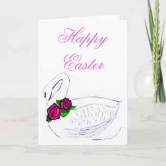 Tarjeta Festiva HAPPY EASTER SWAN card