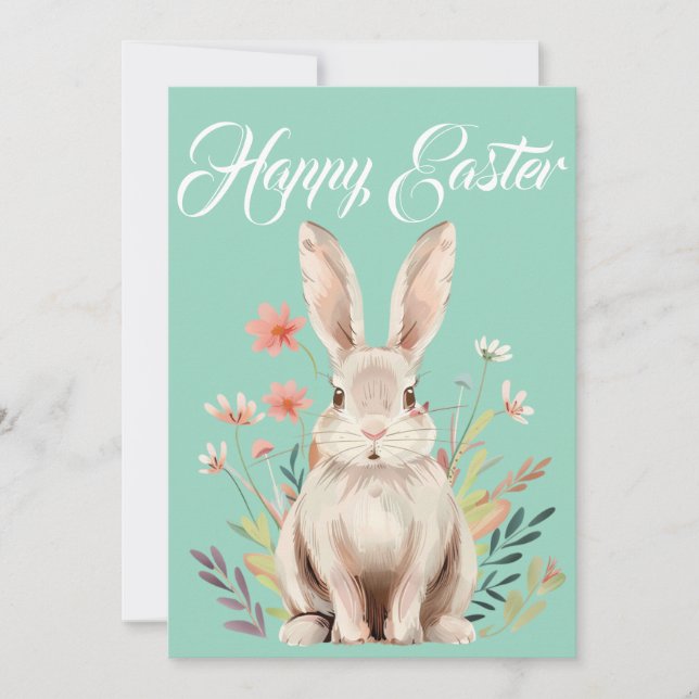 Tarjeta Festiva "Happy Easter" Traditional (Anverso)