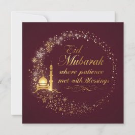 Tarjeta Festiva Happy Eid Mubarak Greeting modern Card 