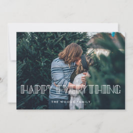 Tarjeta Festiva Happy Everything Retro Art Deco Photo