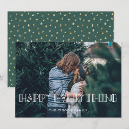 Tarjeta Festiva Happy Everything Retro Art Deco Photo