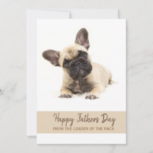 Tarjeta Festiva Happy Fathers Day Custom French Bulldog Photo