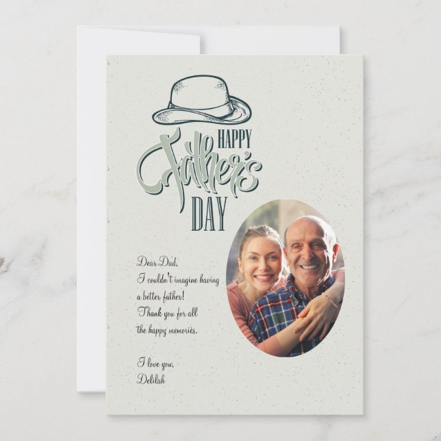 Tarjeta Festiva Happy Father's Day Photo Card (Anverso)