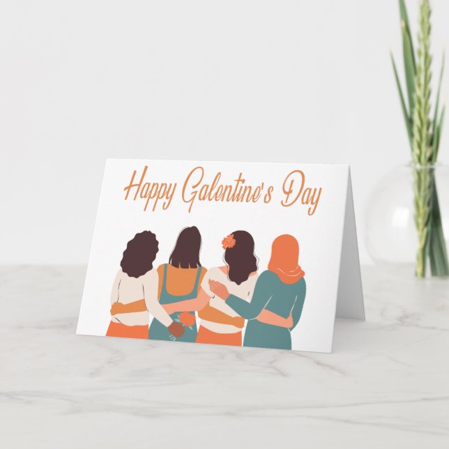 Tarjeta Festiva happy galentines day (Anverso)