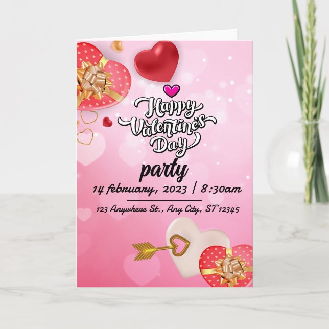 Tarjeta Festiva Happy Galentine's day girlfriends Valentine's day (Anverso)