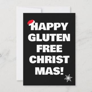 Tarjeta Festiva Happy Gluten Free Christmas