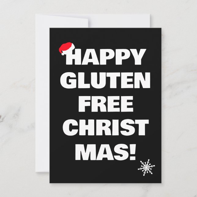 Tarjeta Festiva Happy Gluten Free Christmas  (Anverso)