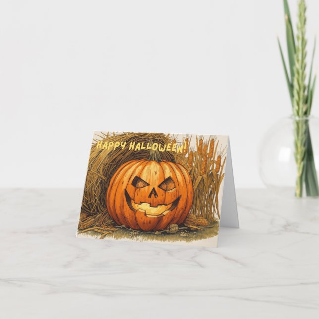 Tarjeta Festiva Happy Halloween (Anverso)