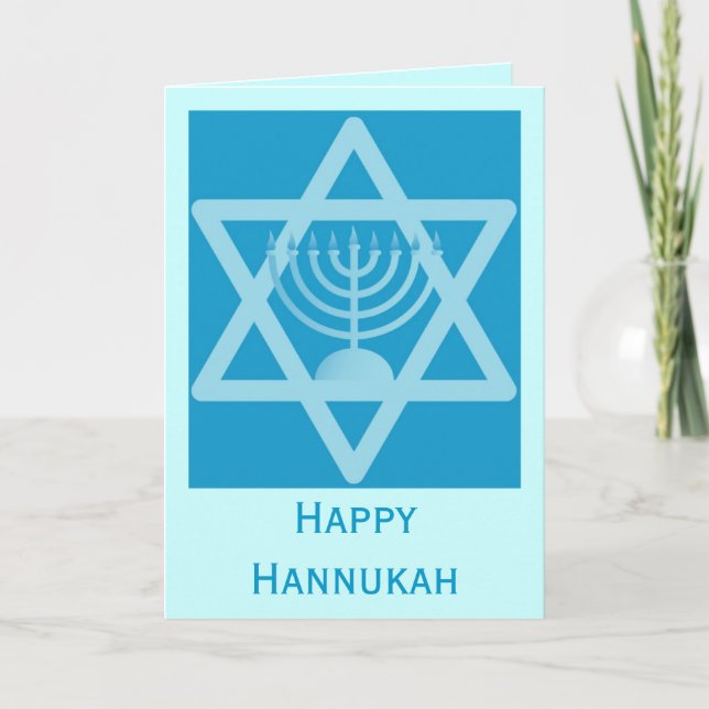Tarjeta Festiva Happy Hannukah (Anverso)
