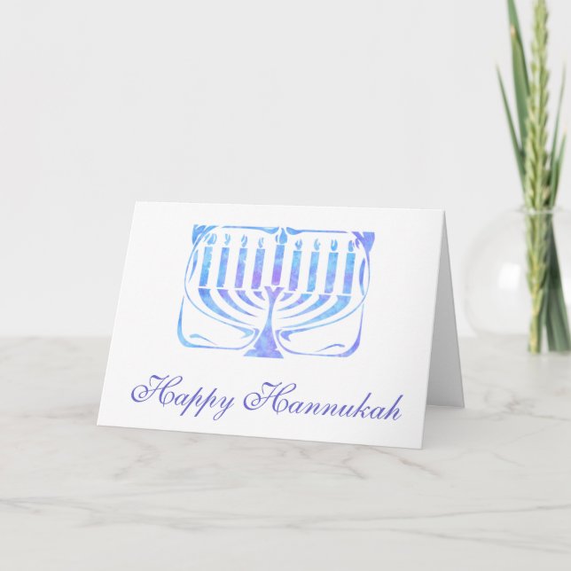 Tarjeta Festiva Happy Hannukah (Anverso)