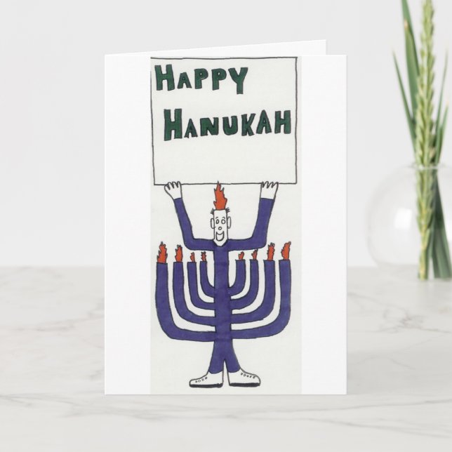 Tarjeta Festiva Happy Hannukah (Anverso)