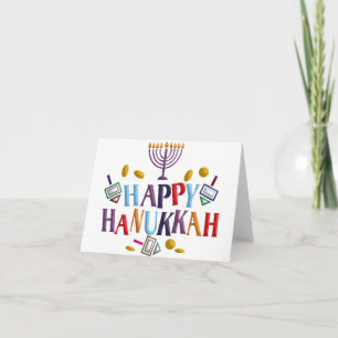 Tarjeta Festiva Happy Hanukkah