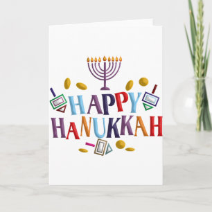 Tarjeta Festiva Happy Hanukkah