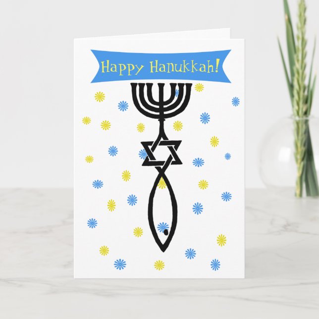 Tarjeta Festiva Happy Hanukkah Cards (Anverso)
