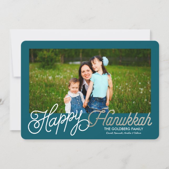 Tarjeta Festiva Happy Hanukkah | Hanukkah Card (Anverso)