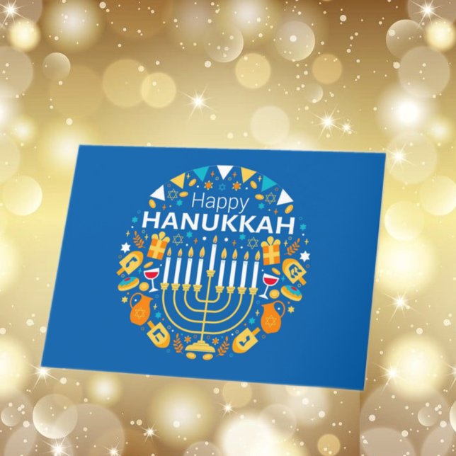 Tarjeta Festiva Happy Hanukkah Holiday Card (Subido por el creador)