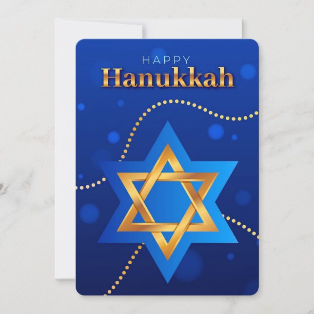 Tarjeta Festiva Happy Hanukkah Holiday Card (Anverso)