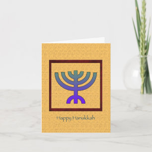 Tarjeta Festiva Happy Hanukkah Menorah Card