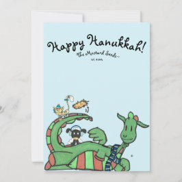Tarjeta Festiva Happy Hanukkah Mustard Seeds TM Holiday Card