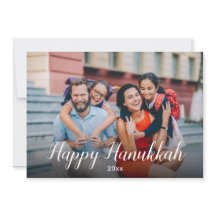 Happy Hanukkah Peaceful Joyous Modern Photo