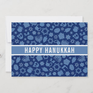 Tarjeta Festiva Happy Hanukkah Star of David Cute Trendy