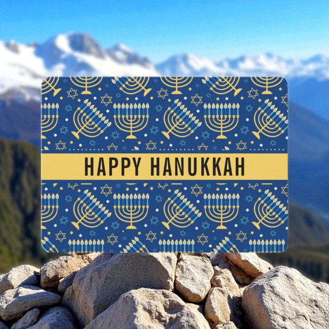 Tarjeta Festiva Happy Hanukkah Star of David Cute Trendy (Subido por el creador)