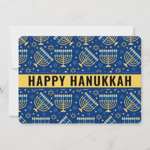 Tarjeta Festiva Happy Hanukkah Star of David Cute Trendy