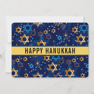 Tarjeta Festiva Happy Hanukkah Star of David Cute Trendy
