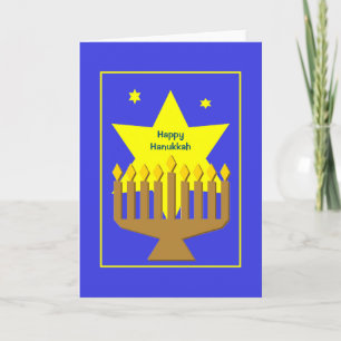 Tarjeta Festiva Happy Hauunukah Menorah Card