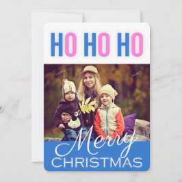 Tarjeta Festiva Happy Ho Ho Ho Ho Ho Christmas Greetings Photo Car