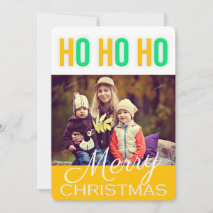 Tarjeta Festiva Happy Ho Ho Ho Ho Ho Christmas Greetings Photo Car