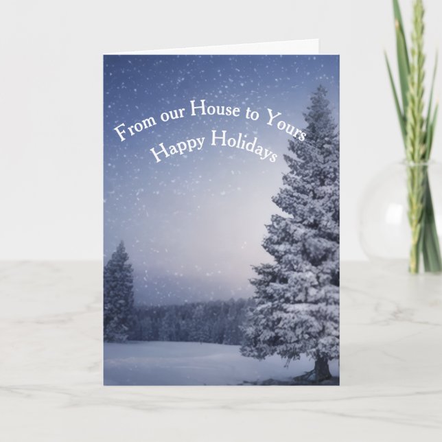 Tarjeta Festiva Happy Holidays  (Anverso)
