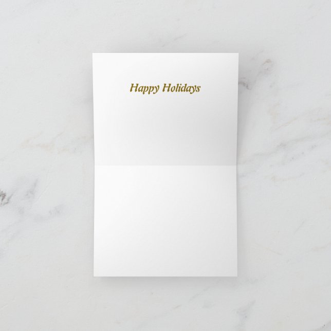 Tarjeta Festiva Happy Holidays (Interior)