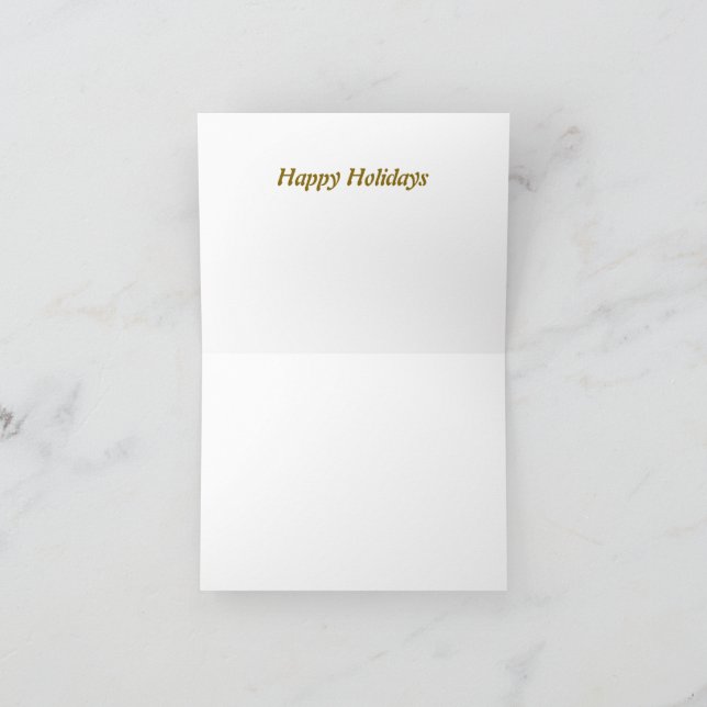 Tarjeta Festiva Happy holidays (Interior)