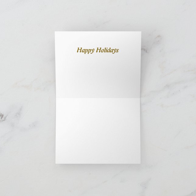 Tarjeta Festiva Happy Holidays (Interior)