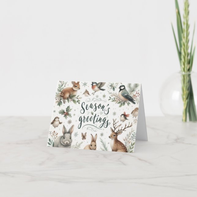 Tarjeta Festiva Happy holidays (Anverso)