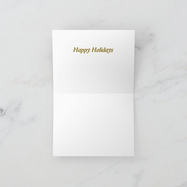 Tarjeta Festiva Happy Holidays (Interior)