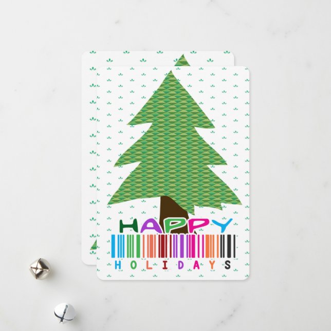 Tarjeta Festiva Happy Holidays (Anverso/Reverso In Situ)