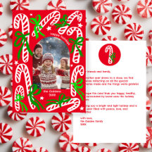 Happy Holidays Candycanes CUSTOM PHOTO Christmas