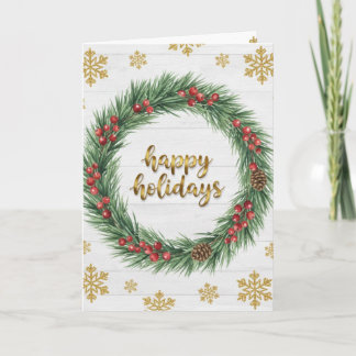 Tarjeta Festiva Happy Holidays Corporate Christmas Card